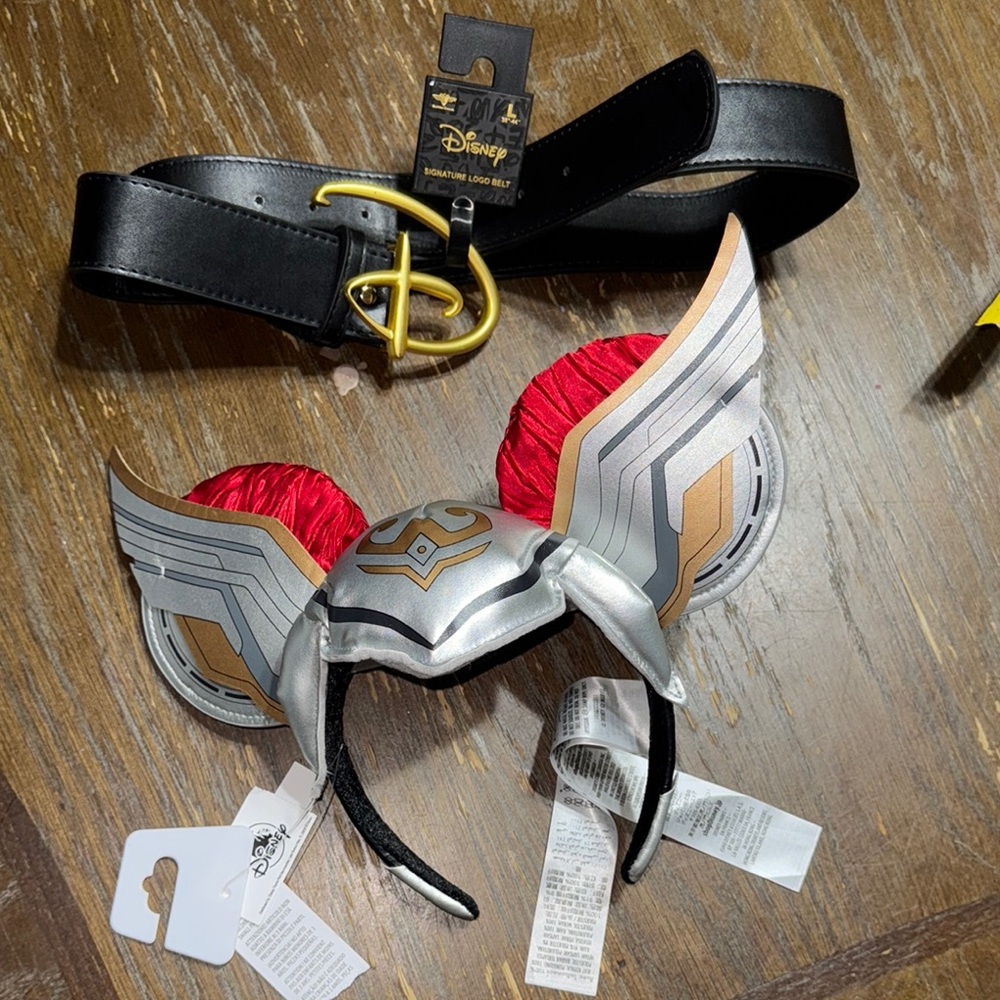 Disney Thor Ears and Disney Logo Belt
